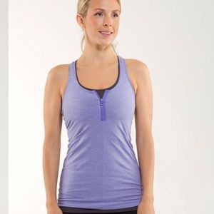 Lululemon cool racerback zipper* Black**